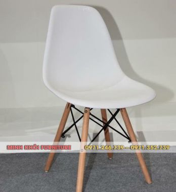 Ghế nhựa chân gỗ Eames